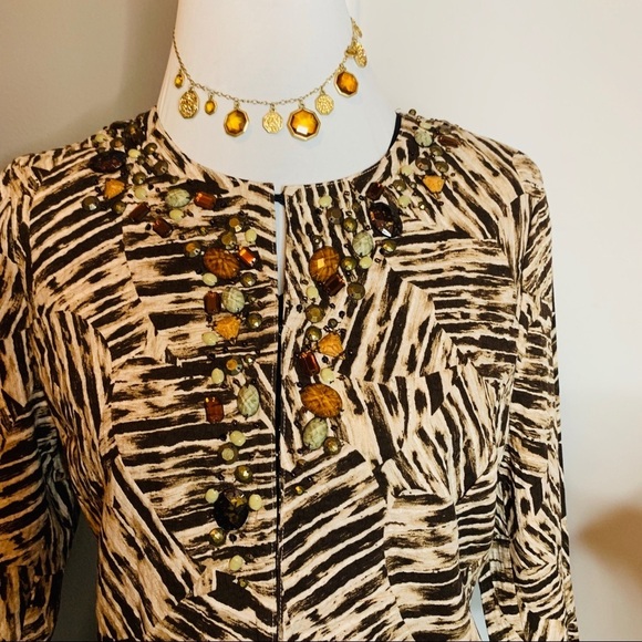 Chico’s Jungle Fusion Jeweliete Cairo Jacket - Picture 3 of 7
